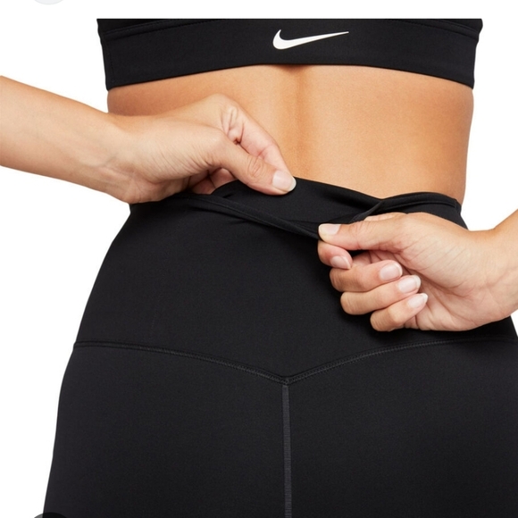 Capris Nike Go Dri Fit High Rise Black Womens M - Picture 10 of 14